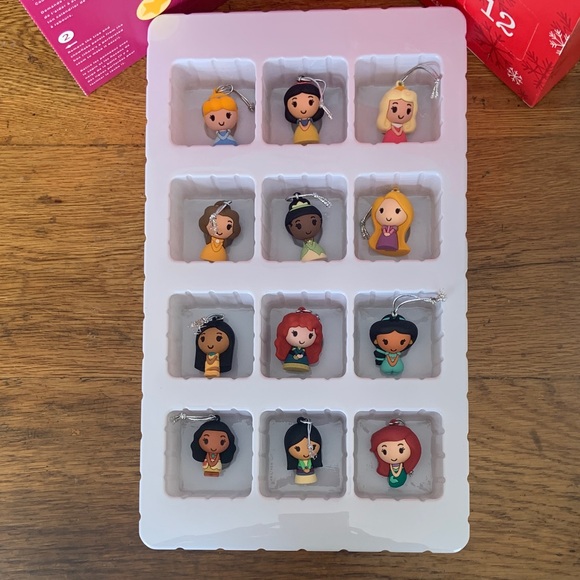 Hallmark Disney Princess 12 Mini Ornament Countdown Set Tree Display 2021 - Picture 7 of 7